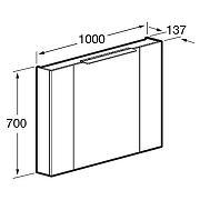 Зеркальный шкаф Roca Oleta 100 A857648501 с подсветкой Белый матовый-3