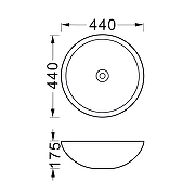 Раковина-чаша Aquatek 44 AQ5354-MB Черная матовая-1