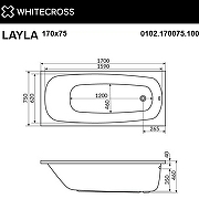 Акриловая ванна Whitecross Layla 170x75 0102.170075.100.RELAX.WH с гидромассажем-6