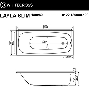 Акриловая ванна Whitecross Layla Slim 180x80 0122.180080.100.LINE.WH с гидромассажем-8