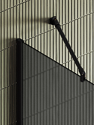 Душевая перегородка Maybah Glass MGD-712-6ш 1090x1950 в широком профиле Черный стекло графитовое матовое-6