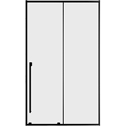 Душевая дверь Allen Brau Fantasy 120 3.11006.31 профиль Черный матовый стекло прозрачное-1