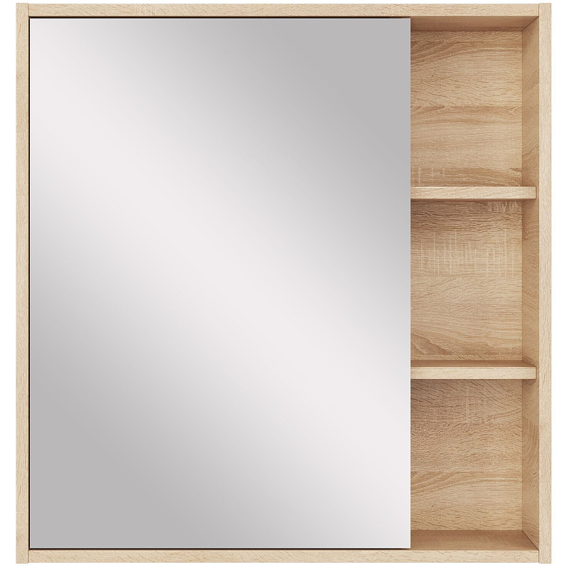 Зеркальный шкаф Sanstar Тоскана 70 409.1-2.4.1. Дуб сонома светлый