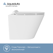 Унитаз Aqueduto Cone CONT0110 подвесной Белый глянцевый с сиденьем Микролифт-5