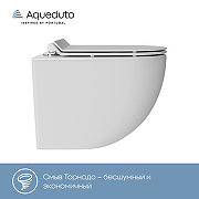 Комплект унитаза с инсталляцией Aqueduto Ovo AQDS001T с сиденьем Микролифт и Белой глянцевой клавишей смыва-7