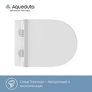 Комплект унитаза с инсталляцией Aqueduto Ovo AQDS010T с сиденьем Микролифт и Белой глянцевой клавишей смыва-9