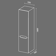 Шкаф пенал SanVit Форма 32 pformaw подвесной Белый глянцевый-2