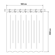 Штора для ванны Iddis Base 180х200 BR03P18i11 Бежевая-8