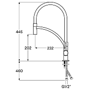 Смеситель для кухни Santek Брукс WH5A45013C001 Хром Черный-3