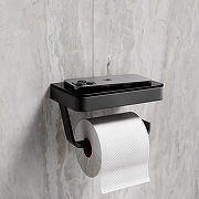 Держатель туалетной бумаги Lemark Glass Line 9722030 Черный матовый-1