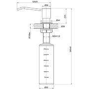 Дозатор для моющего средства Lemark Expert LM8201PAN Антрацит-1