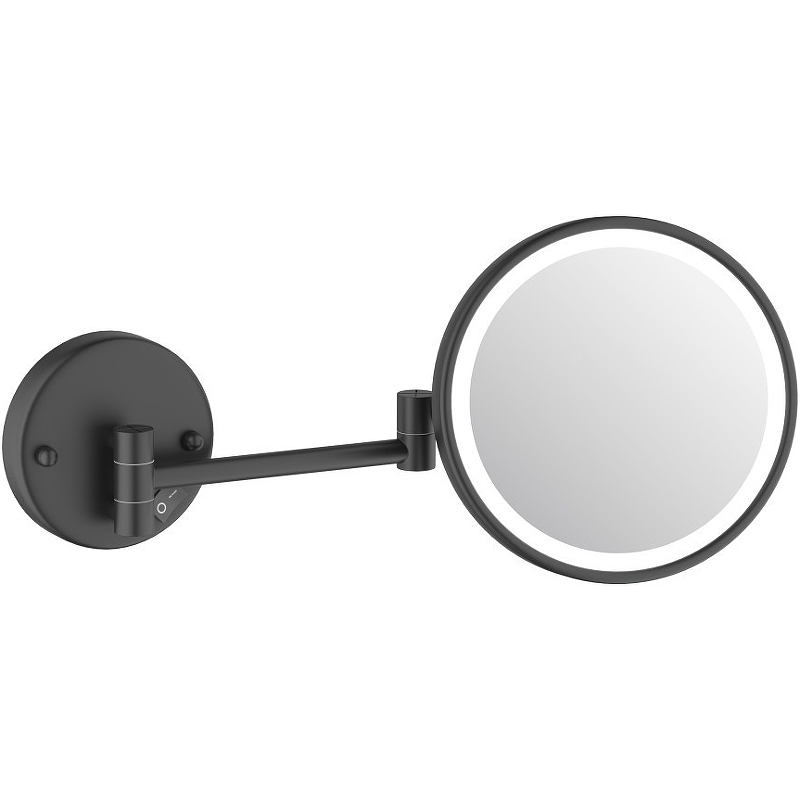 Косметическое зеркало Schein 9346MB с подсветкой Черное матовое