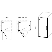 Душевая дверь Ravak Cool COSD1-80 X0VV40A00Z1 профиль Хром стекло Transparent-3