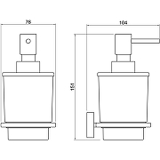 Дозатор для жидкого мыла Schein Klimt 9238MB Черный матовый-1