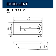 Акриловая ванна Excellent Aurum Slim 150x70 WAEX.AUR15S.AERO.CR с аэромассажем-4