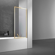 Шторка на ванну Vincea 70x140 VSB-41700CLG профиль Брашированное золото стекло прозрачное-1