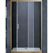 Душевая дверь Vincea Alpha 110 VDS-3AL110CLG профиль Брашированное золото стекло прозрачное