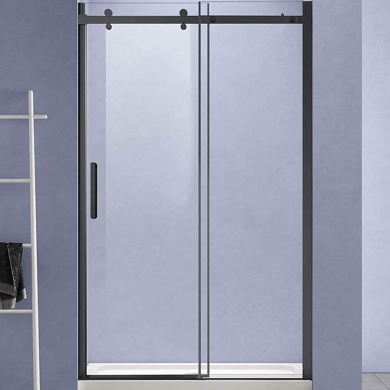 Душевая дверь Vincea Como-N 130 VDS-4CN130CLB профиль Черный стекло прозрачное цена и фото