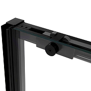 Душевой уголок Vincea Slim Soft 150x80 VSR-1SS8015CLB профиль Черный стекло прозрачное-10