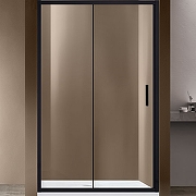 Душевая дверь Vincea Garda 125 VDS-1G125CLB профиль Черный стекло прозрачное