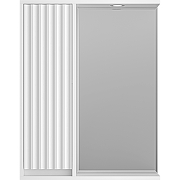 Зеркало со шкафом Brevita Balaton 65 L BAL-04065-01-Л с подсветкой Белое матовое-1