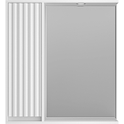 Зеркало со шкафом Brevita Balaton 75 L BAL-04075-01-Л с подсветкой Белое матовое-1