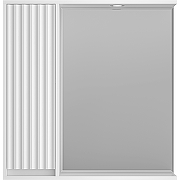 Зеркало со шкафом Brevita Balaton 80 L BAL-04080-01-Л с подсветкой Белое матовое