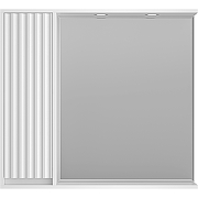 Зеркало со шкафом Brevita Balaton 90 L BAL-04090-01-Л с подсветкой Белое матовое