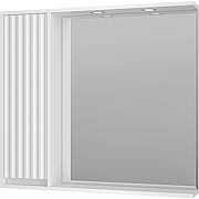 Зеркало со шкафом Brevita Balaton 90 L BAL-04090-01-Л с подсветкой Белое матовое-1