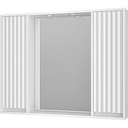 Зеркало со шкафом Brevita Balaton 100 BAL-04100-01-011 с подсветкой Белое матовое