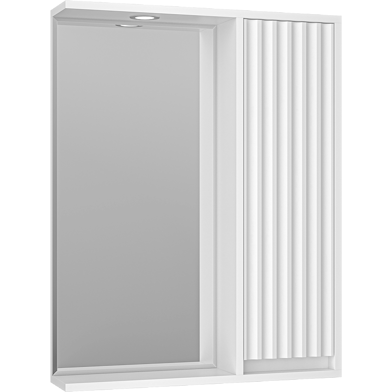 Зеркало со шкафом Brevita Balaton 65 R BAL-04065-01-П с подсветкой Белое матовое