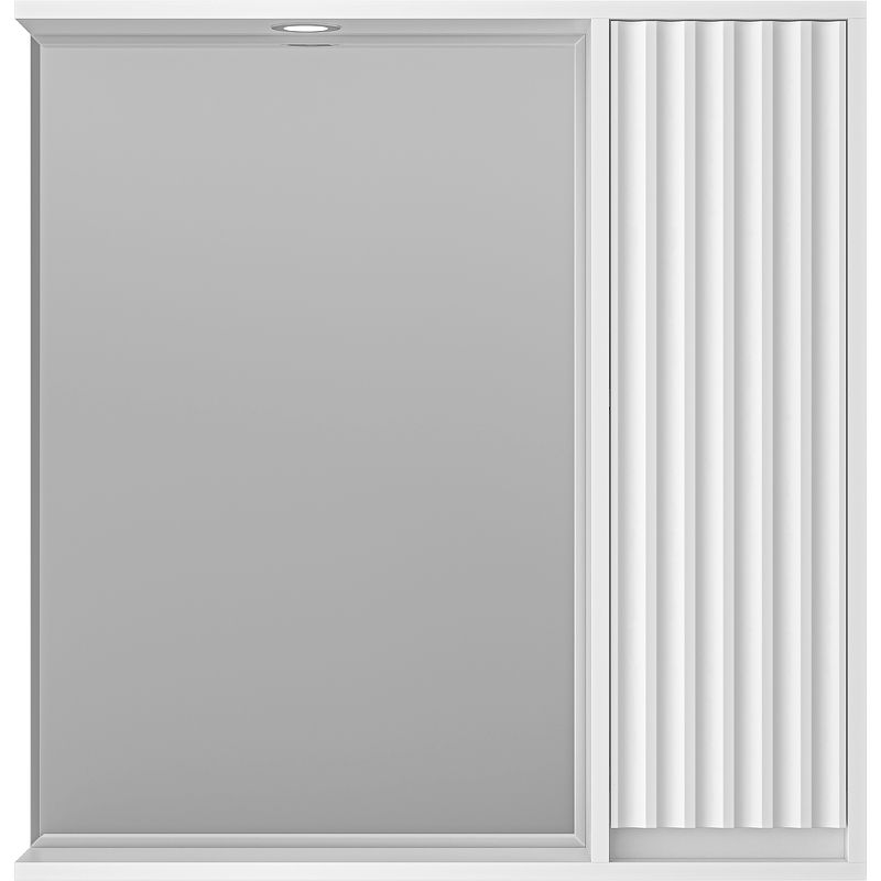 Зеркало со шкафом Brevita Balaton 80 R BAL-04080-01-П с подсветкой Белое матовое