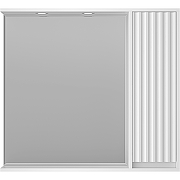 Зеркало со шкафом Brevita Balaton 90 R BAL-04090-01-П с подсветкой Белое матовое