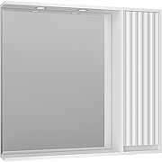 Зеркало со шкафом Brevita Balaton 90 R BAL-04090-01-П с подсветкой Белое матовое-1
