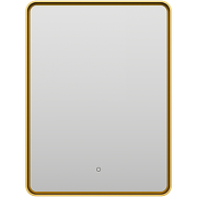 Зеркало Brevita Mercury 60 MER-Rett6-060/80-gold с подсветкой Золото матовое с сенсорным выключателем-3