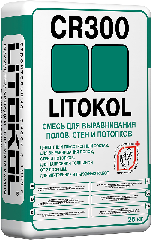 Штукатурка Litokol CR300 L0480000002 25 кг штукатурка цементно песчаная бирсс 12 м150 50 кг