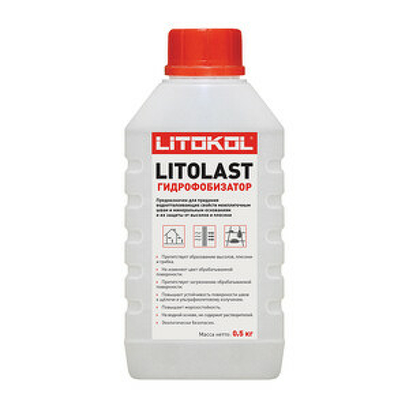 Гидрофобизатор Litokol Litolast L0112030002 0,5 л пропитка водоотталкивающая для межплиточных швов litokol litolast 0 5 кг