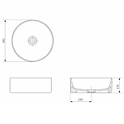 Раковина-чаша Cersanit Crea 38 Ring 64754 Белая-2