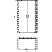 Душевая дверь Berges Legos LS-3 100 062026 профиль Хром стекло прозрачное-2