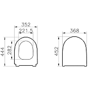 Сиденье для унитаза Vitra Sento 130-003-009 с Микролифтом-1