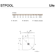 Душевой поддон из композитного материала Stpool Lite 90х90  White Matt-5