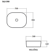 Раковина-чаша Bond Cube 50 S63-500 Белый глянец-5