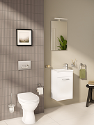 Комплект мебели для ванной Vitra Mia 40 R 75022 подвесной Белый глянцевый-4
