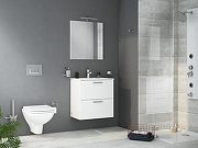 Комплект мебели для ванной Vitra Mia 60 75021 подвесной Белый глянцевый-7