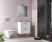 Комплект мебели для ванной Vitra Mia 60 75021 подвесной Белый глянцевый-4