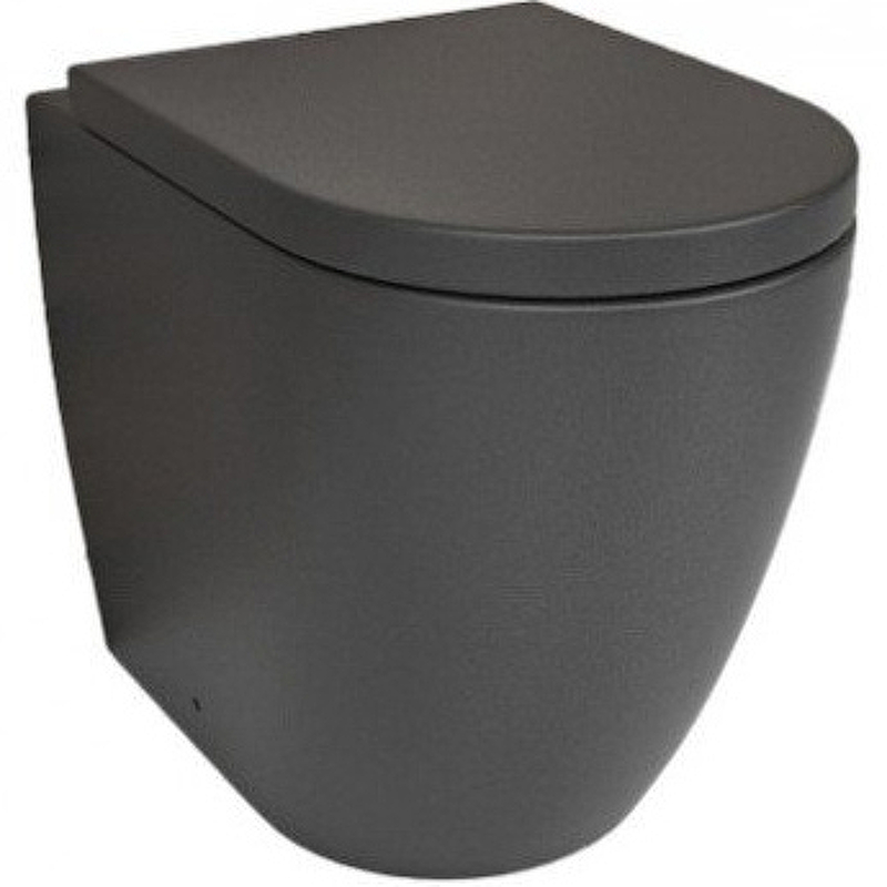 Унитаз beWash Aldo BKFSR101565 приставной Черный матовый с сиденьем Микролифт унитаз компакт bewash aldo bkbwt101670 матовый