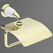 Держатель туалетной бумаги Art&Max Bianchi AM-E-3683-Do с крышкой Золото-1