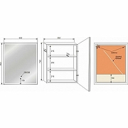 Зеркальный шкаф Style Line Квартет 65 СС-00002384 с подсветкой Белый-1