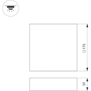 Накладной светильник Arlight Quadro 034783 Черный Белый-3