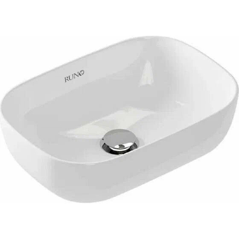 Раковина-чаша Runo Cuatro 49 00-00001365 Белая раковина в ванную накладная cuatro прямоугольная с выпуском